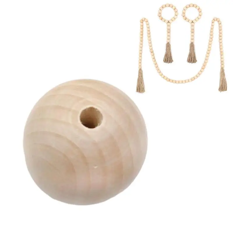 Natural Round Ball Wood Beads 8 10 16 20mm Eco-Friendly Wooded Bead Fit DIY Jewelry Findings Garlands Crafts