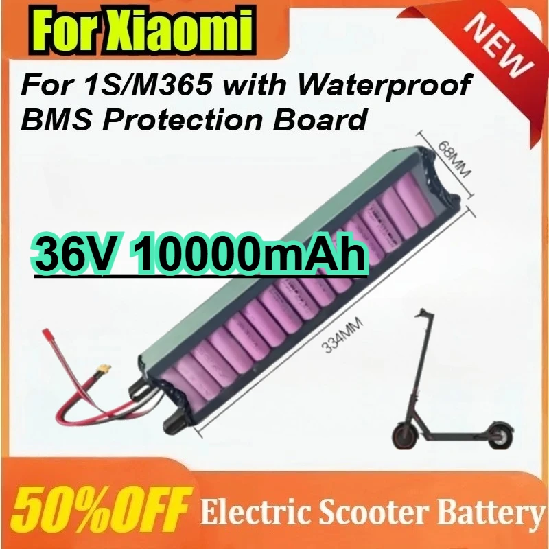 

36V 10000mAh 10S3P for Xiaomi Electric Scooter 1S/M365 Rechargeable with Waterproof BMS Protection Board