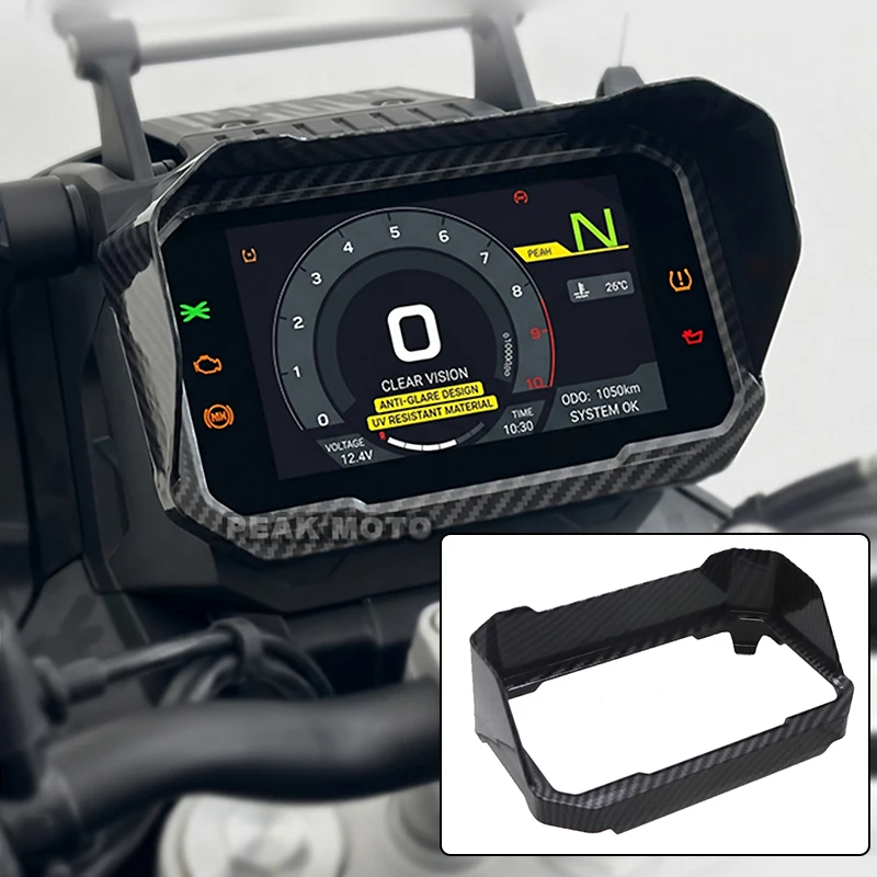 For CFMOTO 450MT 450 MT 450mt 2024 2025 Motorcycle Carbon Sun Visor Cover Instrument Screen Sunshade Guard Protection Dashboard