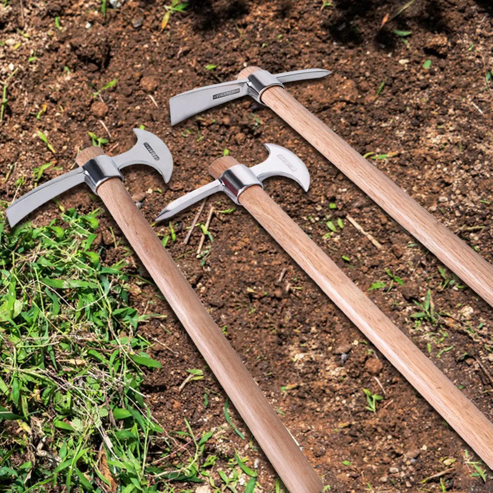 Imagem -03 - Picareta de Portátil Multiuso Resistente Jardinagem Mattock para Subir Capina ao ar Livre Escavação Acampamento Aço Inoxidável