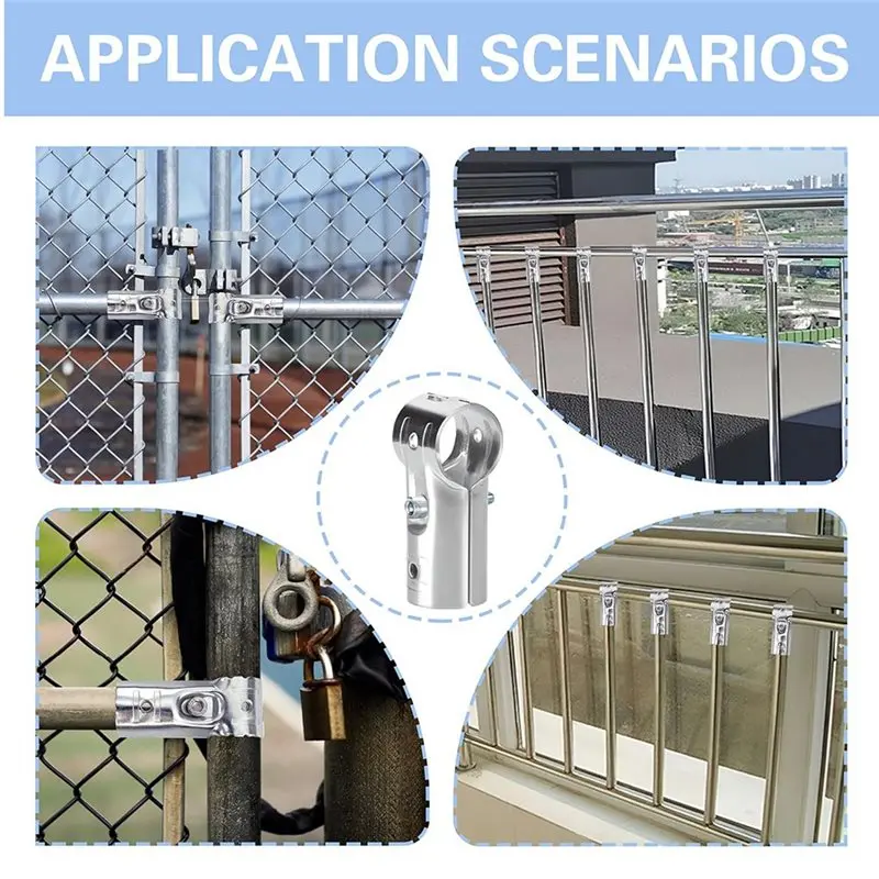 CYCLI-Set T الأنابيب المشبك موصل ل 1In جولة أنبوب المناسب عدة (10 قطع)، سلسلة ربط سياج، الكربون الصلب المحملة المشابك