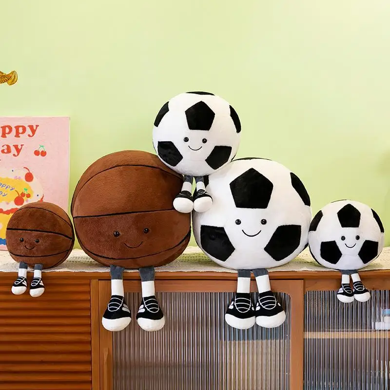 

Football Basketball Plush Toys Creative Plush Doll Toy Cute Holiday Collection Plush Stuffed Toy Pillow Bedroom Decoration Gifts