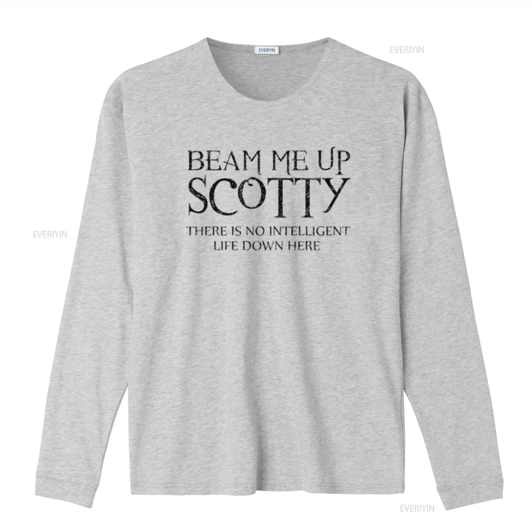 Beam Me Up Scotty No Intelligent Life Down Here Men s Womens T Shirt White X Large vintage Washed designer clothes Stretched