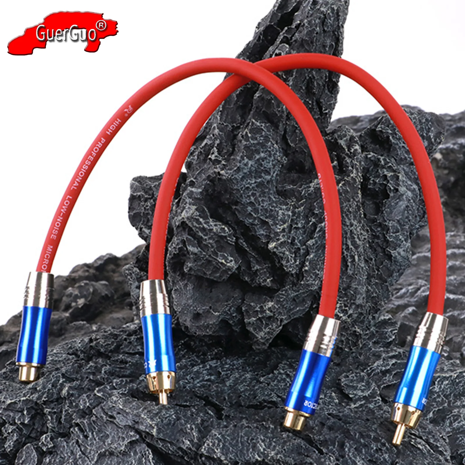 

RCA Male to Male+RCA Female to Female Audio Cable Gold-Plated RCA Jack Extension Shielded Cord for Home Theater HDTV Amplifiers