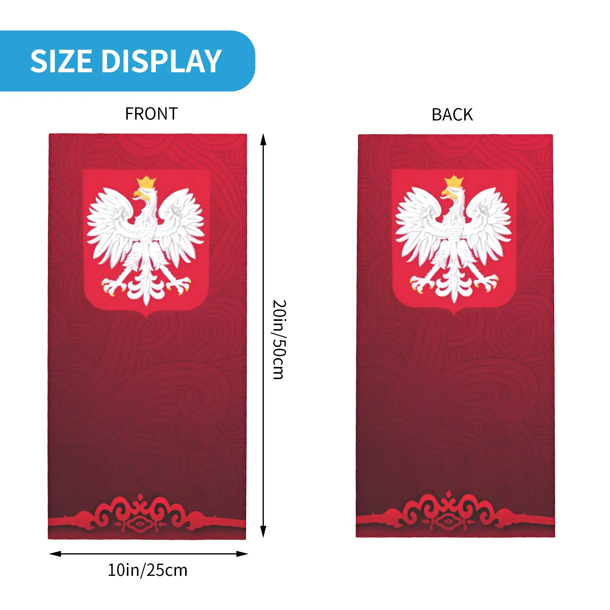 Custom Poland Flag Winter Headband Neck Warmer Women Men Ski Camping Tube Scarf Polska Eagle Polish Pround Face Bandana Gaiter