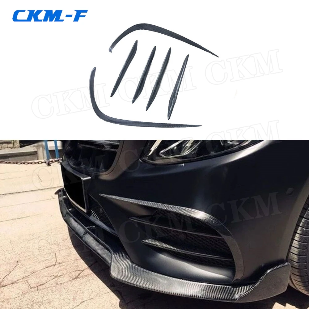 

Carbon Fiber Material Front Bumper Air Vent Covers Strips For Mercedes-Benz E Class W213 E250 E300 E400 Sport Sedan 2017-2019