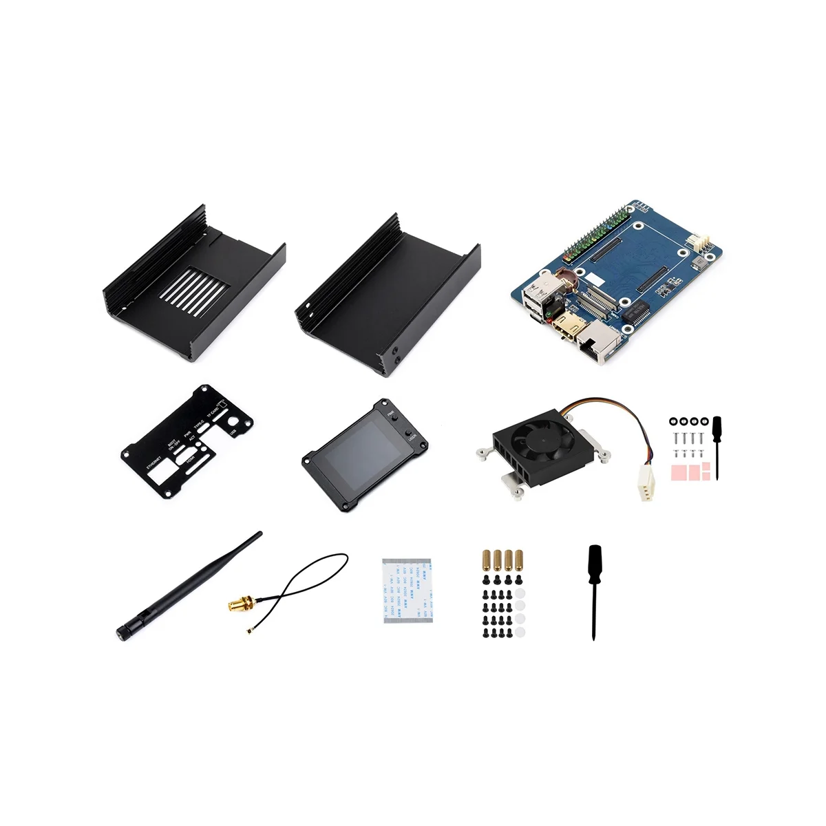 Imagem -04 - Waveshare-display Lcd Nas Host para Raspberry pi Módulo de Computação Plug Eua Cm4-nas-double-deck com Spi Polegadas Cm4