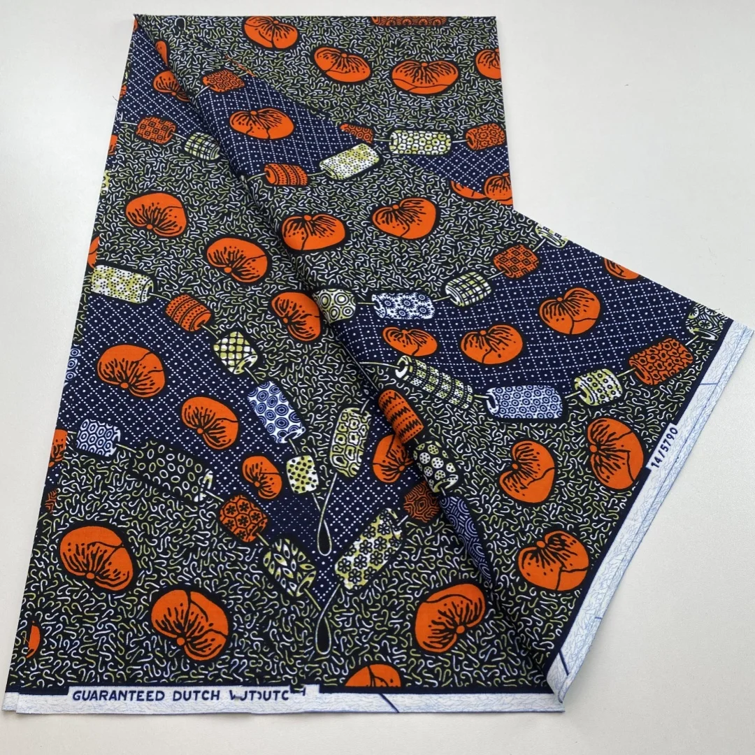 

2025 New Design 100% Cotton Top Quality Holland Wax African Fabric For Wedding Dress Making Craft Loin cloth 3C3