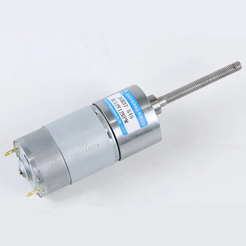JGB37-545 M6 DC Gear Motor 12V 24V Moteur à arbre à vis 37mm Régulation de vitesse Can CW CCW Couple élevé Moteur à basse vitesse