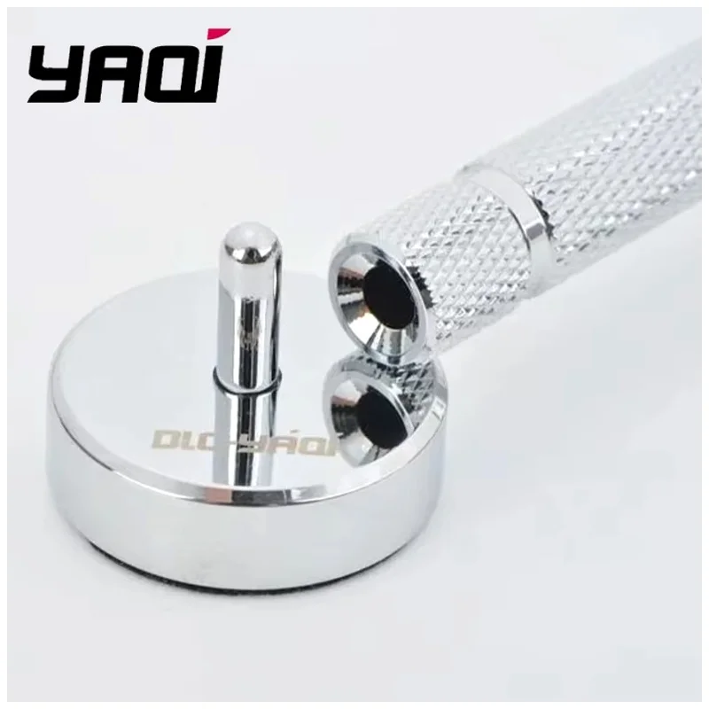 YAQI Cheap Chrome Color Shaving Razor Stand For Cleaning Shaving Tool High Quality Simple Safety Razor Stand Mens Gift