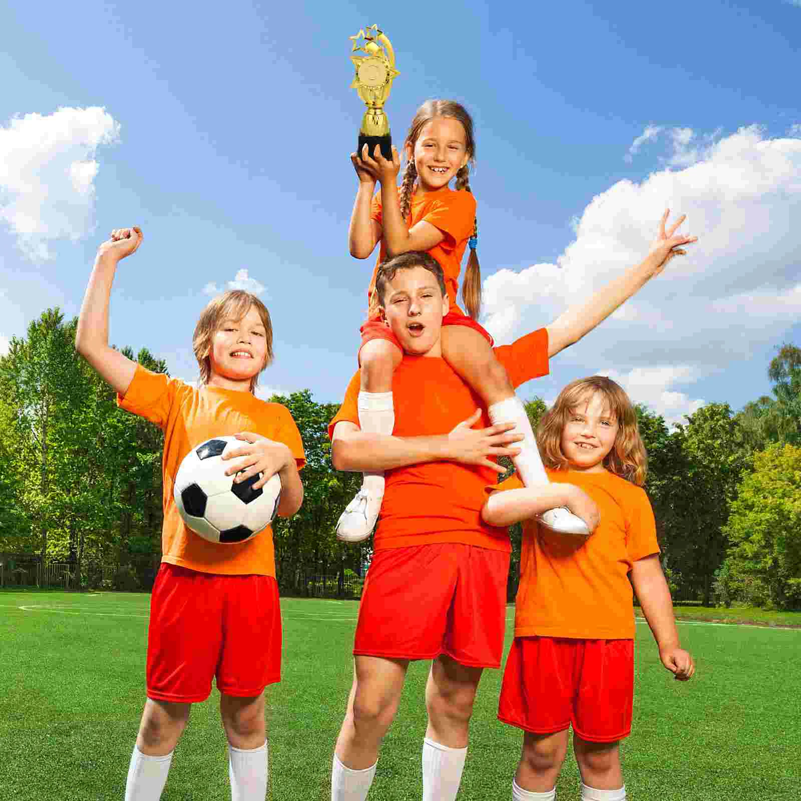 Golden Mini Plastic Trophy for Kids Safe Classroom Supplies Elementary School Awards Sports Banquets