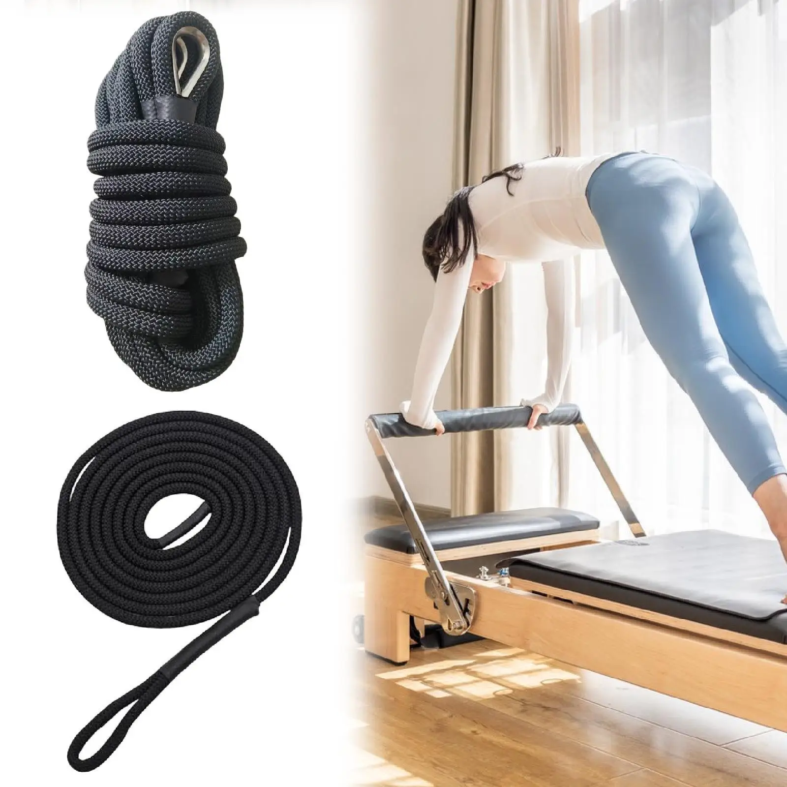 Pilates Reformer Pull Rope Part Hardware Fitting 260cm Length for Workout Equipment Sitting Box Pilates Core Bed Accessories