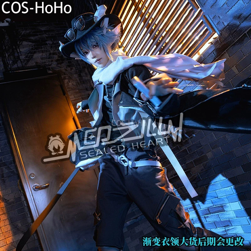 COS-HoHo Arknights Mitm Game Suit Cool Handsome Uniform Cosplay Costume Halloween Carnival Party Role Play Outfit Men S-XXL