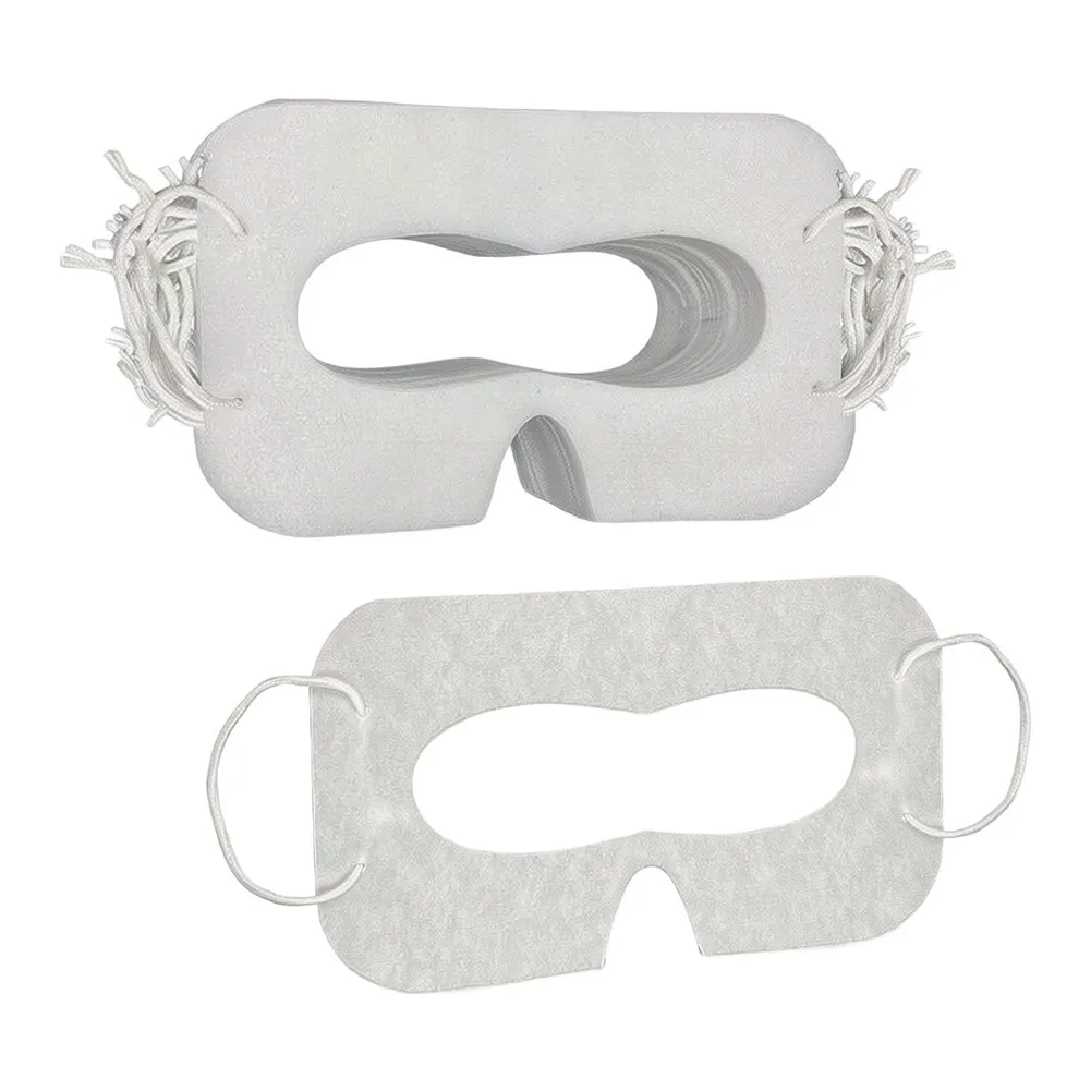 100pcs Soft White Disposable Sanitary Eye Covers Non-woven Face Pads Sweat Absorbing Guard For VR Headset For Steam Frame Gaming