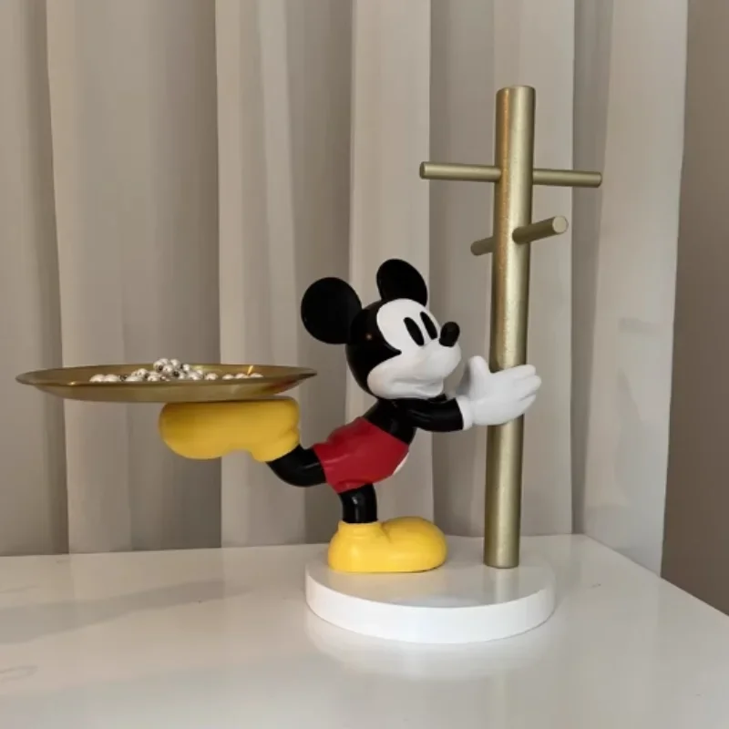 Disney Mickey Mouse Cute Foyer Storage Figure Anime Living Room Tray Decorations Model Collection Figurine Home Ornament Toys