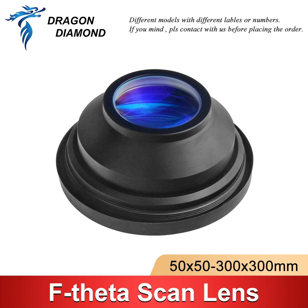 F-theta Field Scan Lens 1064nm 70x70-300x300mm F100-420mm for 1064nm YAG Optical Fiber Laser Marking Machine Parts