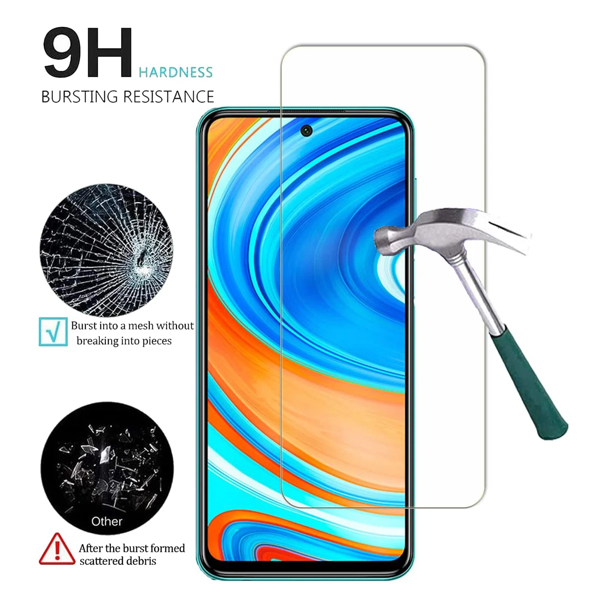 2/4Pcs 9H Gehärtetem Glas Für Xiaomi Redmi Hinweis 9 Pro Screen Protector Glas Film – Detail 4