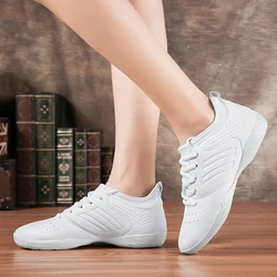 BAXINIER Scarpe da allegria bianche per ragazze Scarpe da ginnastica leggere da competizione per cheerleader per giovani Scarpe da allenamento per la danza del bambino Scarpe da corsa