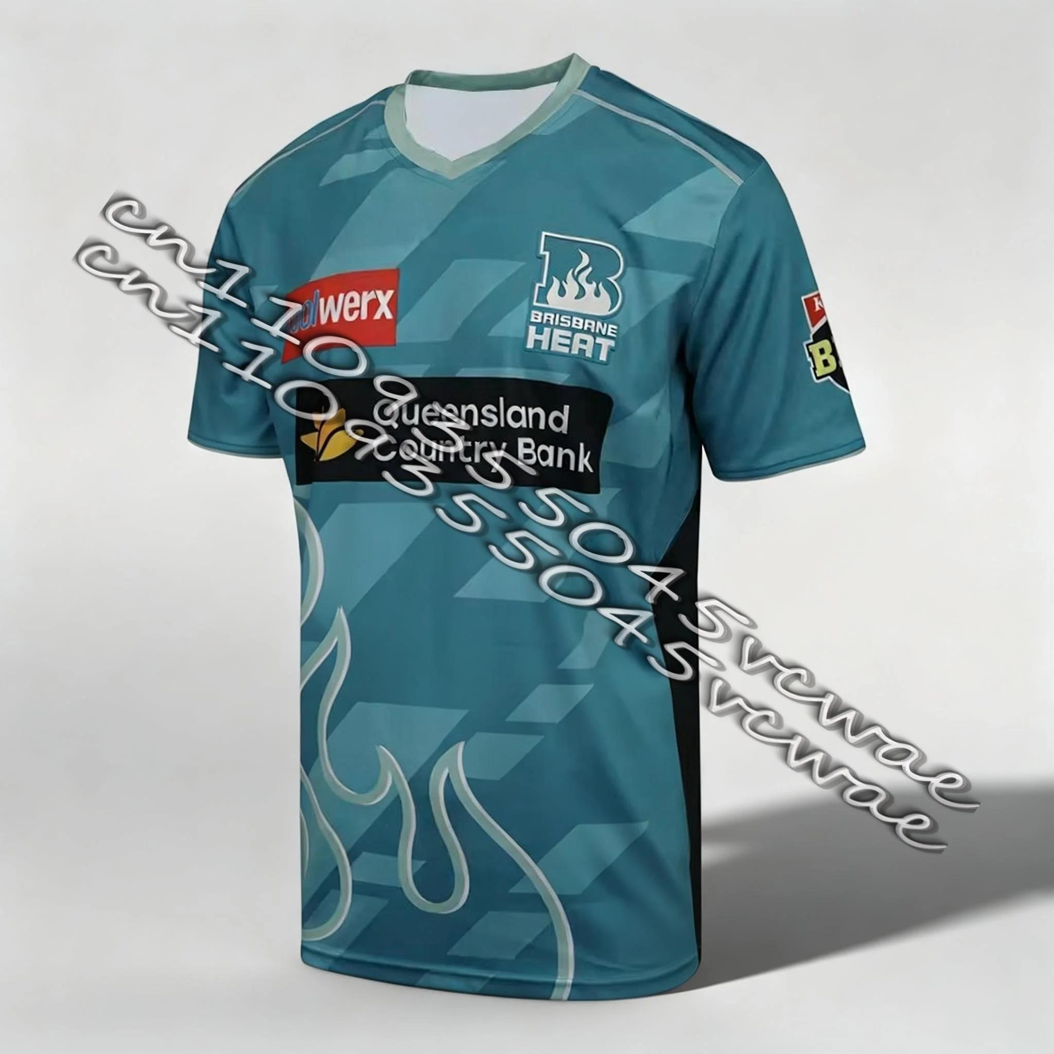 New Australia T20 League Cricket Training Jersey BBL Sports Jersey Men'S Fans Brisbane Heat familyMatching Jerseys kids