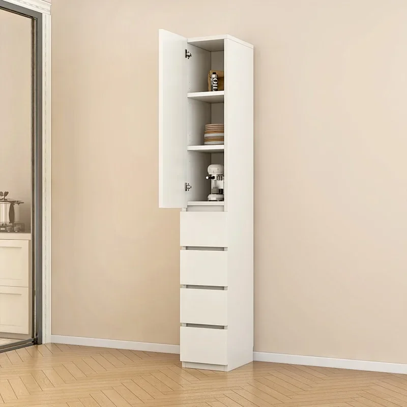 Hi Pei, a small craftsman, side cabinet with a small size against the wall,  double-layer ultra-narrow kitchen crevice cabine