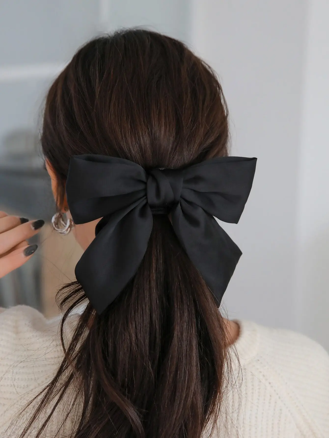 

DAZY Women's Solid Color Elegant Bow Knot Shaped Hair Clip For Daily Use Cute Valentines Claw Clips Hair Claws Hair Barrettes