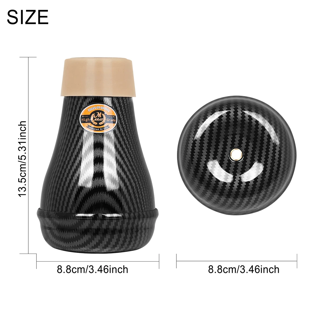 Alto/Tenor Trombone Mute Lightweight Practice Trombone Mute with Soft Rubber Pad – Noise Reduction Mute for Beginner&Pro Players