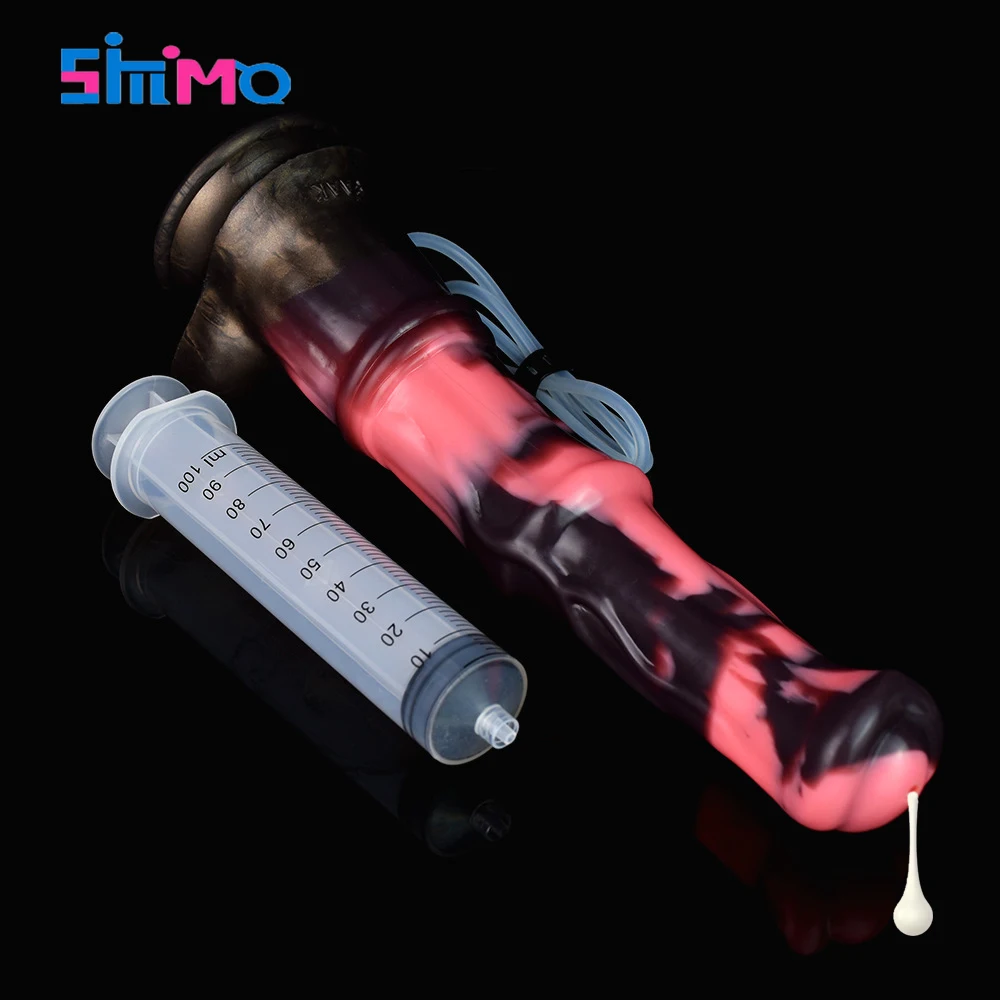 SMMQ سميكة التدفق الحصان القضيب مع شفط كأس لينة سيليكون دسار النشوة الجنسية المهبلية الإناث الاستمناء الشرج الجنس لعب