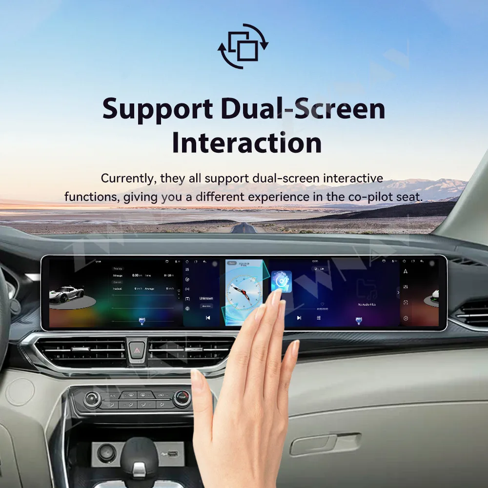 For Maxus G50 2022-2025 Car Radio GPS Navigation CarPlay Android Auto Multimedia Passenter Entertainment 27.6 Inch Triple Screen
