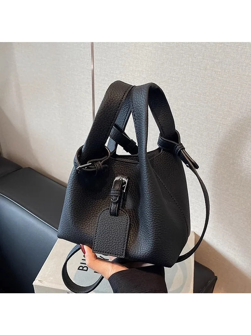 

Women's Canteen Bag Autumn and Winter Outing Small Tote Bag with High-Quality Feel, Retro Commute Crossbody Bucket Bag