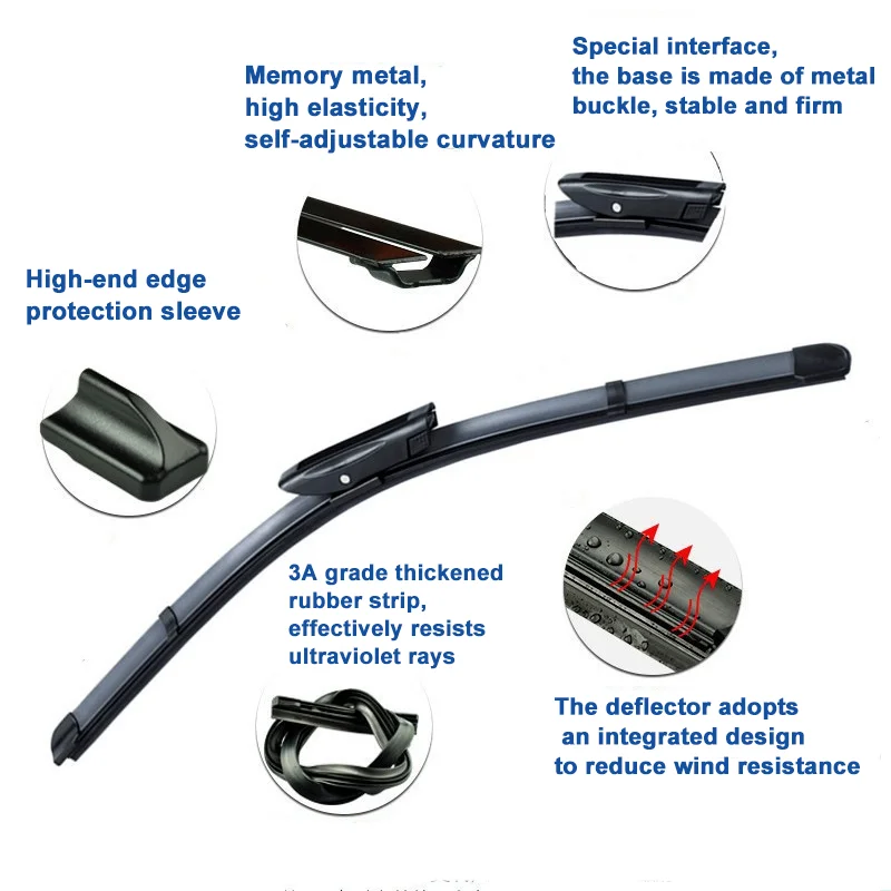 شفرات الممسحة الأمامية والخلفية للسيارة Renault MEGANE MK4 2016 2017 2018 2019 HQ فرشاة نافذة الزجاج الأمامي 24 "18" 9"