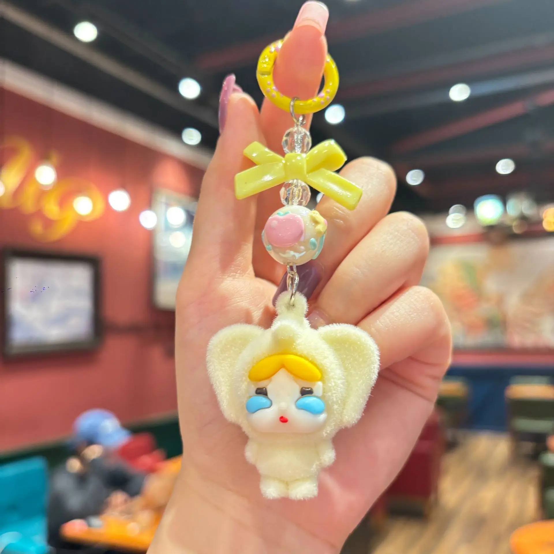 

1PCSCartoon bow key chain creative gift pendant key pendant student small gift gift