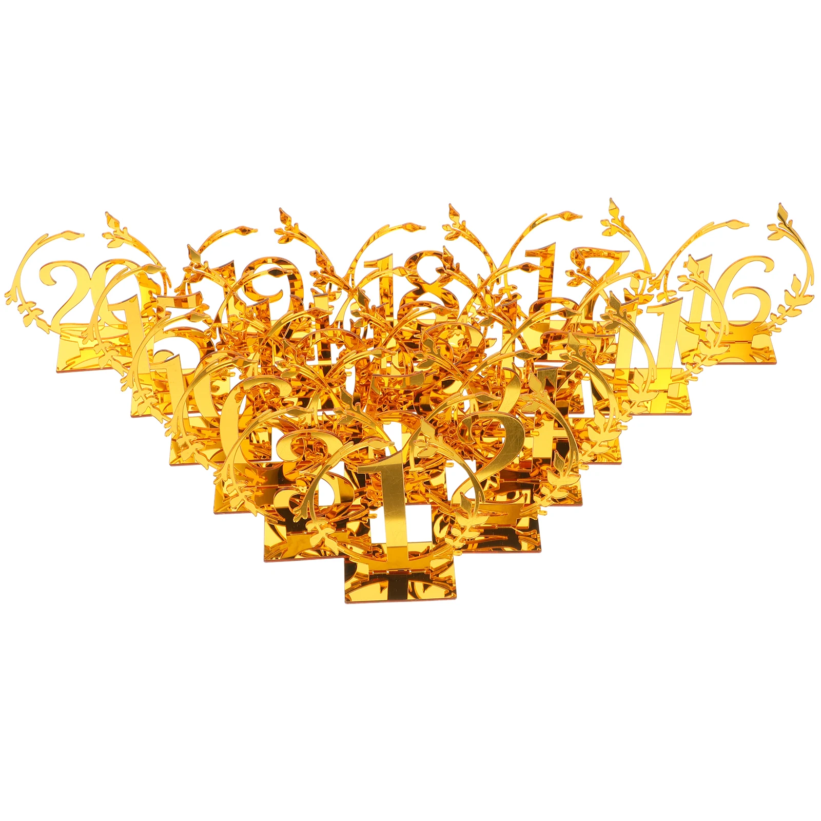

20pcs Table Signs BT088 Number Signs Smooth Material Wedding Banquet Decor Reusable Cards Party Events