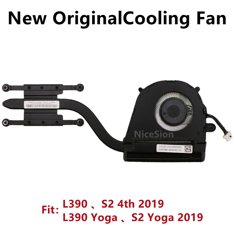 New Original For Laptop Lenovo ThinkPad S2 4th 2019 L390 YOGA CPU Cooling Fan Heatsink Radiator 02DL856 02DL857