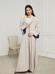 Robe Cardigan Abaya Long Dress Satin Fashion Party Evening Women Muslim Moroccan Kaftan Jalabiya Islam Women's Clothes