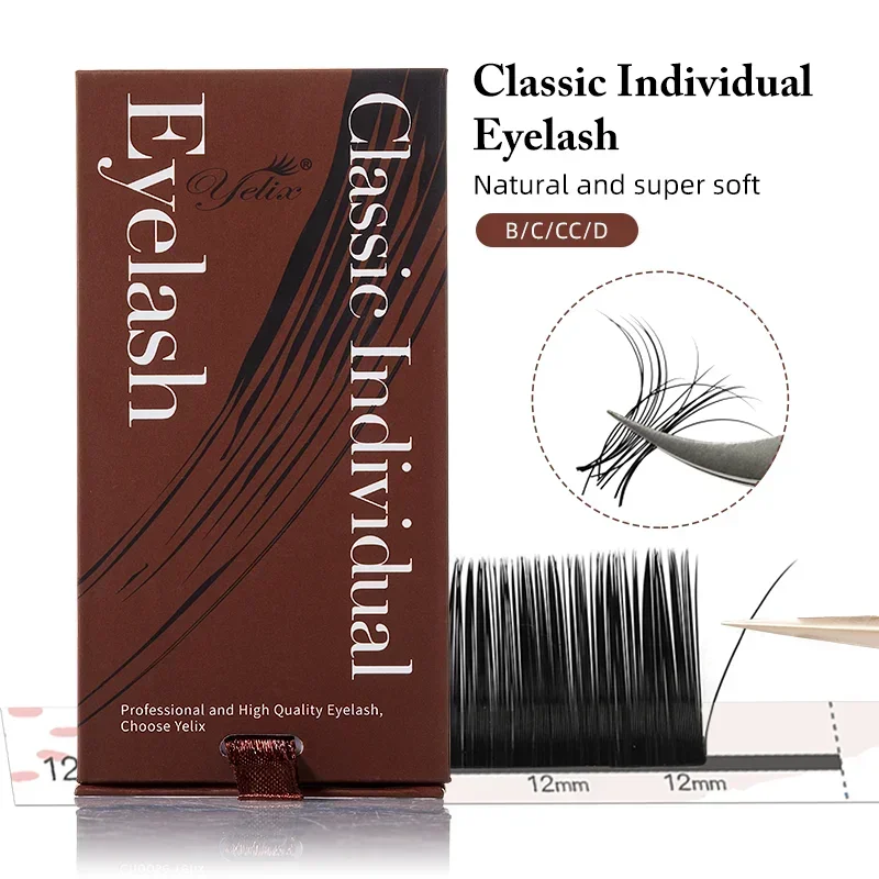 Individual Lashes 0.18mm Super Matte Classic Lashes Mix Russian Volume Eyelashes Natural Soft Eyelash Extension Fake Eyelashes