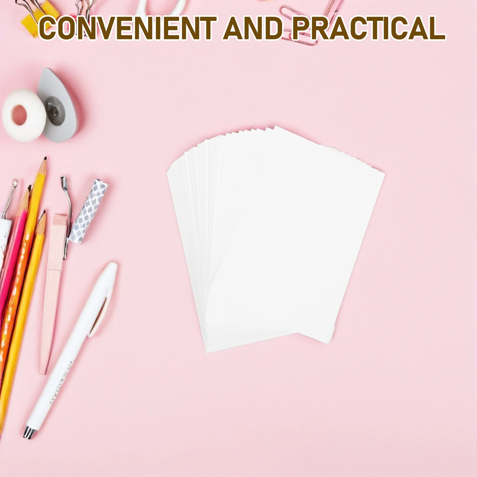 100 قطعة بطاقات الفهرس الأبيض مخزون بطاقات ثقيلة فارغة لدعوات ذاتية الصنع لوحة ألوان مائية رسم تدوين الملاحظات للمكتب المنزلي #4