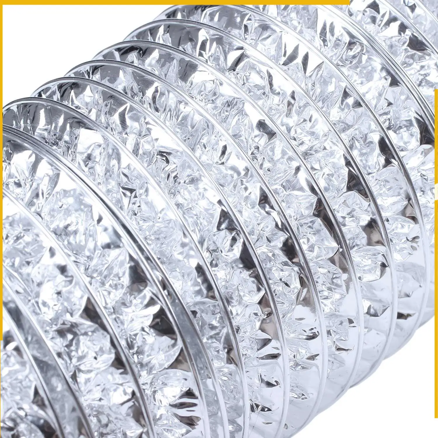 A92P 3 เมตรความยาว 100 มม./4 นิ้ว Fresh Air ระบบอลูมิเนียมยืดหยุ่นท่อไอเสียท่อระบายอากาศท่อสําหรับห้องน้ํา