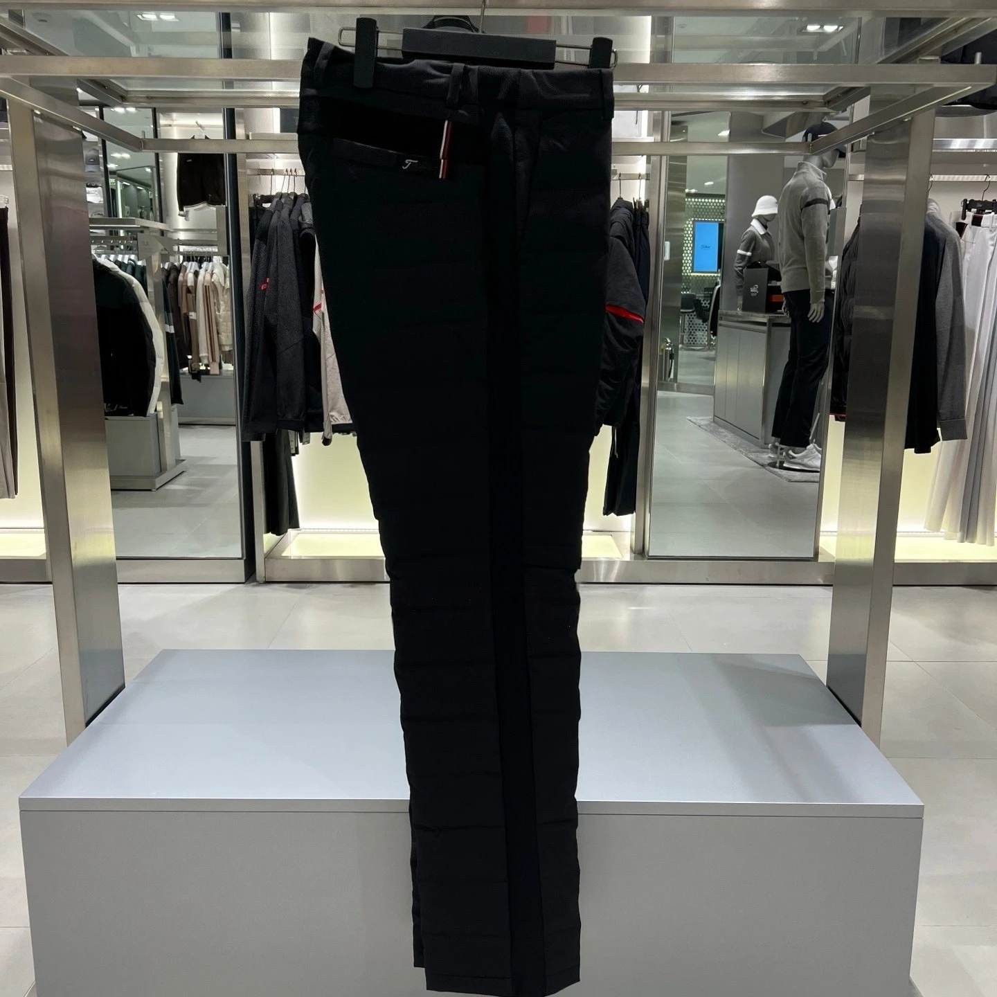 Men's Golf Down-Filled Straight-Leg Pants 2026 Winter New Korean Style Black Stretch Casual Business Sporty Comfortable High-End