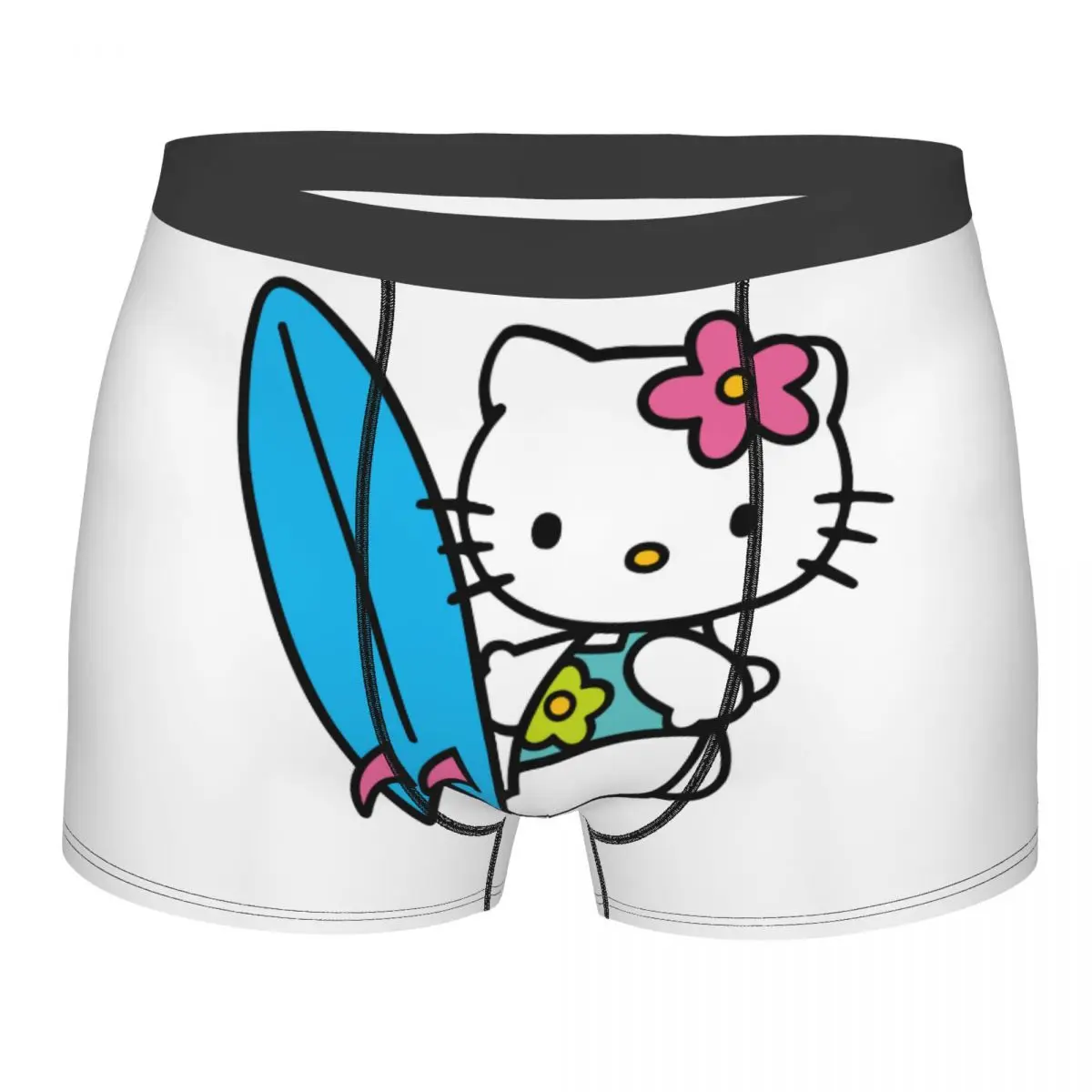 

Мужское нижнее белье Sanrio Hello Kitty Cat, мужские сексуальные шорты-боксеры с принтом на заказ, трусики
