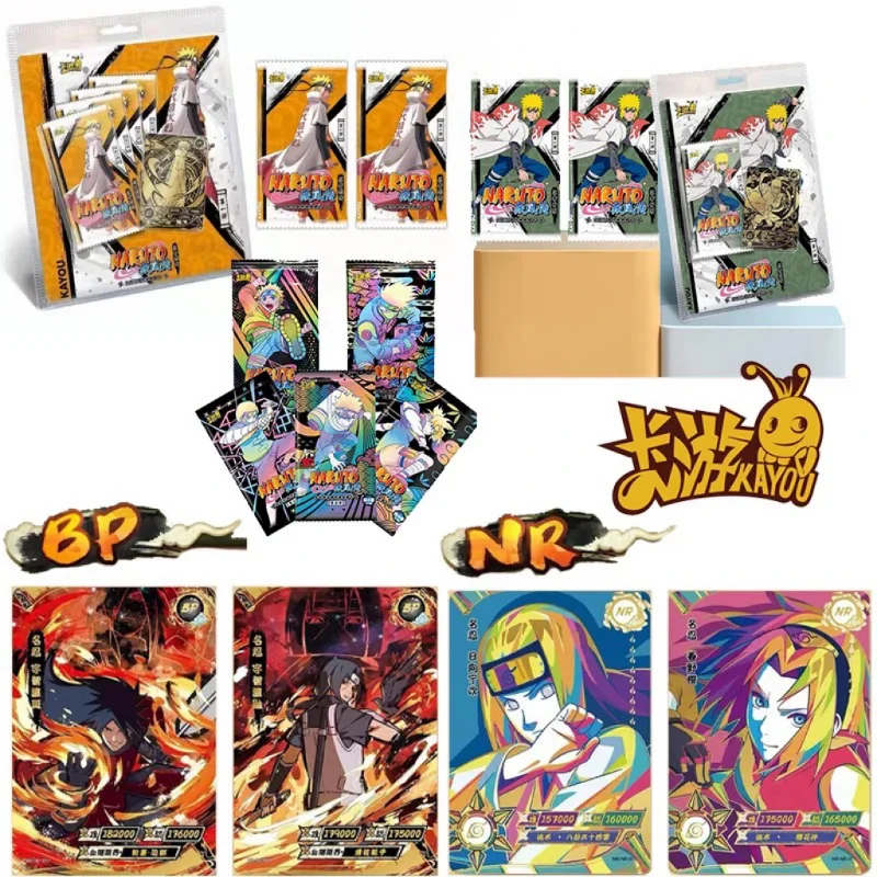 KAYOU Original Naruto Complete Series Card Booster Box Tier 4 wave 1 to 5 Full Set Naruto Anime Rare NR BP CR MRCollection Cards