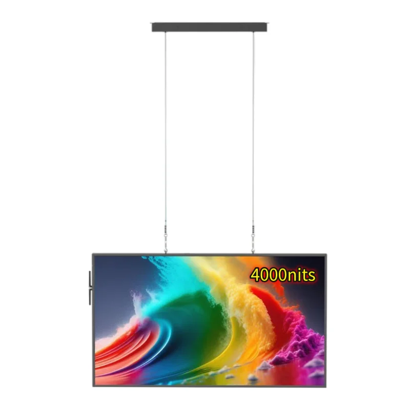 55 Inch 5000nits 1080P IPS Panel Hanging High Brightness Digital Signage with HDMI 2.1 Environmental Sensor Integration