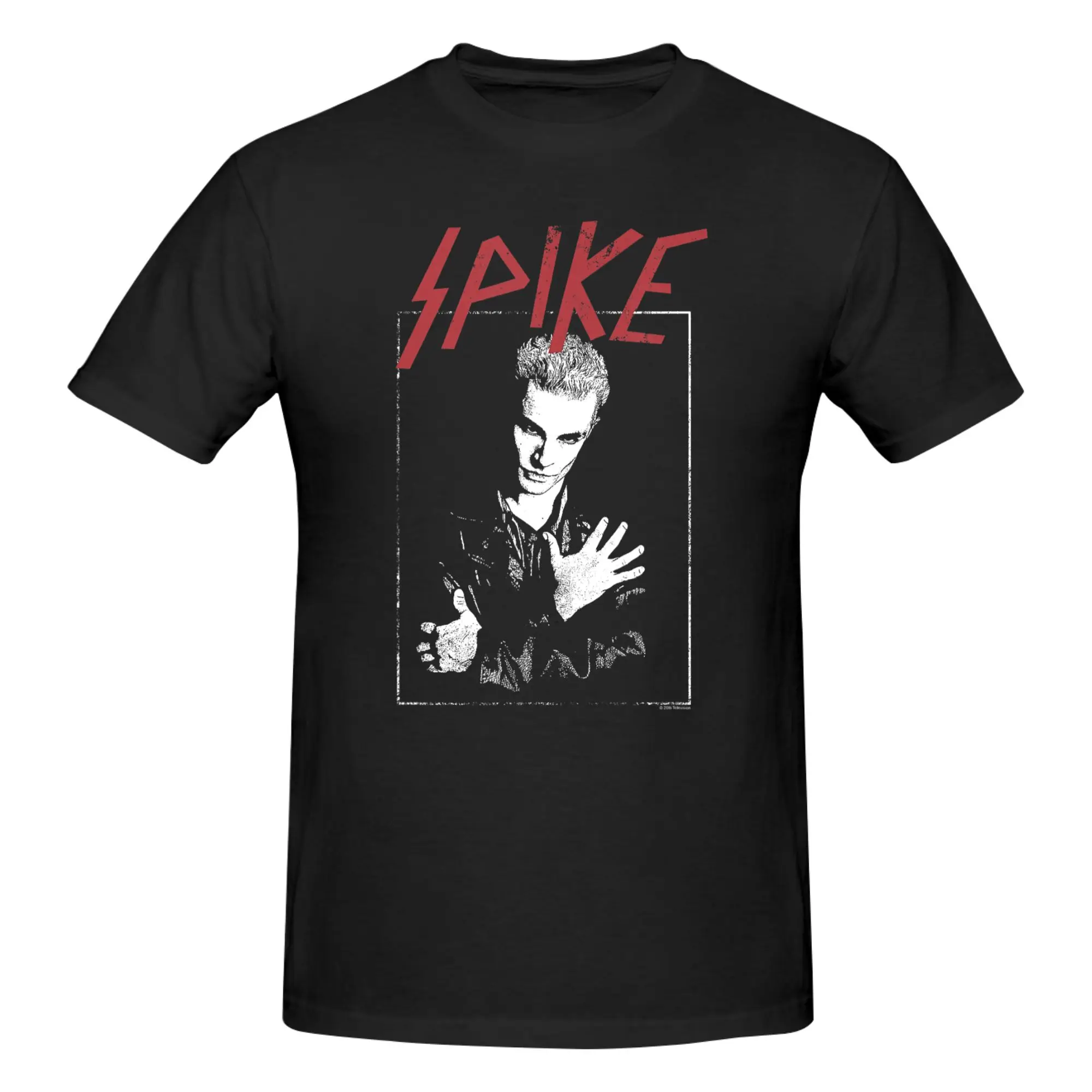 1 Piece Spike Vampire Funny 100% Cotton T-Shirt Gothic Buffy Hunter Tees Tops For Men