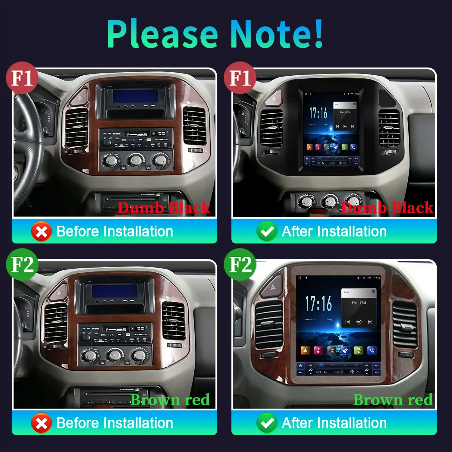 9.7inch For Mitsubishi Pajero V73 2008 Car Radio Navigation Car Multimedia Video Player Navigation 4G GPS Android Screen