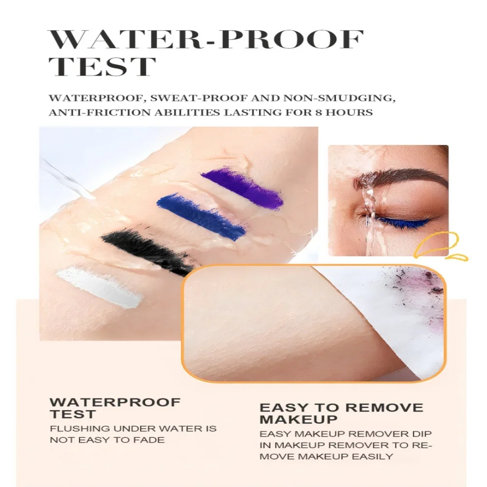 SAM SUIKER 4-kleuren waterdicht volume dikke mascara blijvende verlenging niet-caking veelkleurige festival podium make-up mascara