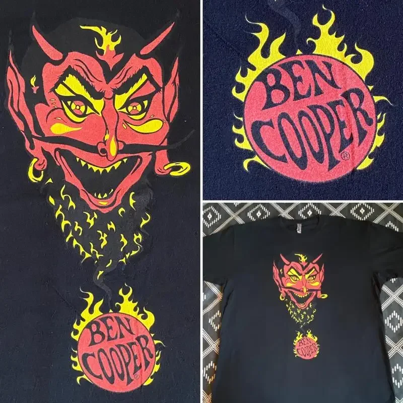 Футболка Ben Cooper Devil Mask в стиле ретро для Хэллоуина, размер XL, б/у