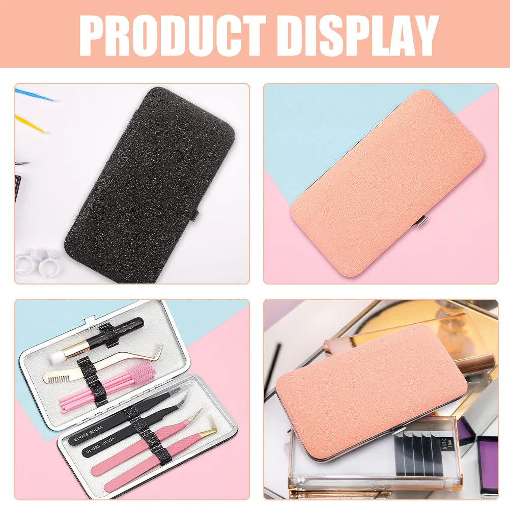 

Набор из 2-х чехлов-органайзеров для пинцетов для наращивания ресниц, маленький футляр для инструментов из высококачественного материала, легко моющийся дизайн