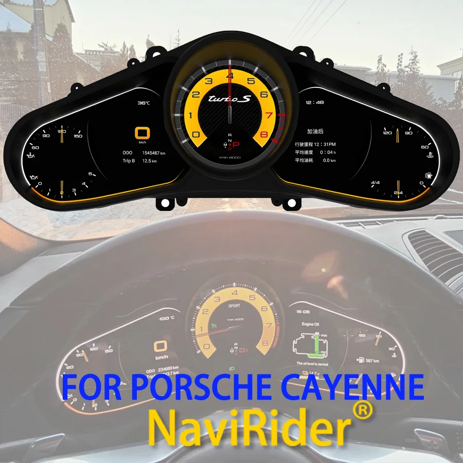 

Tachometer For Porsche Cayenne 2010-2017 Dashboard LCD Digital Cluster Panel Virtual Cockpit Gps Speedometer Instrument Odometer