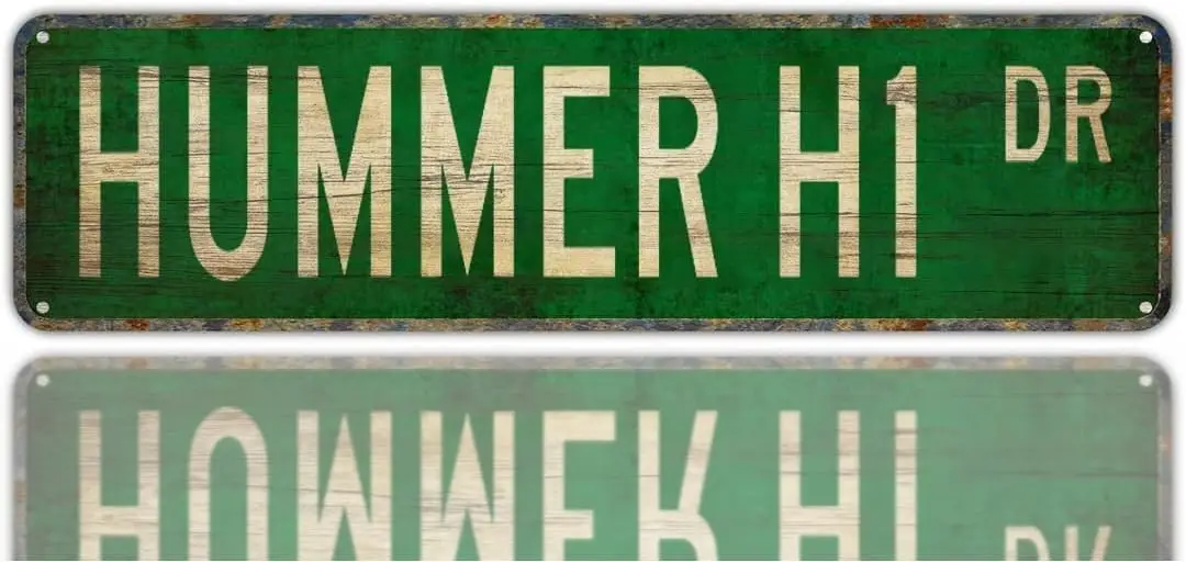 Vintage-Dekor-Wandschilder H1 H1 Lover H1 Schild Blechschild Wanddekoration 16 x 4 Zoll