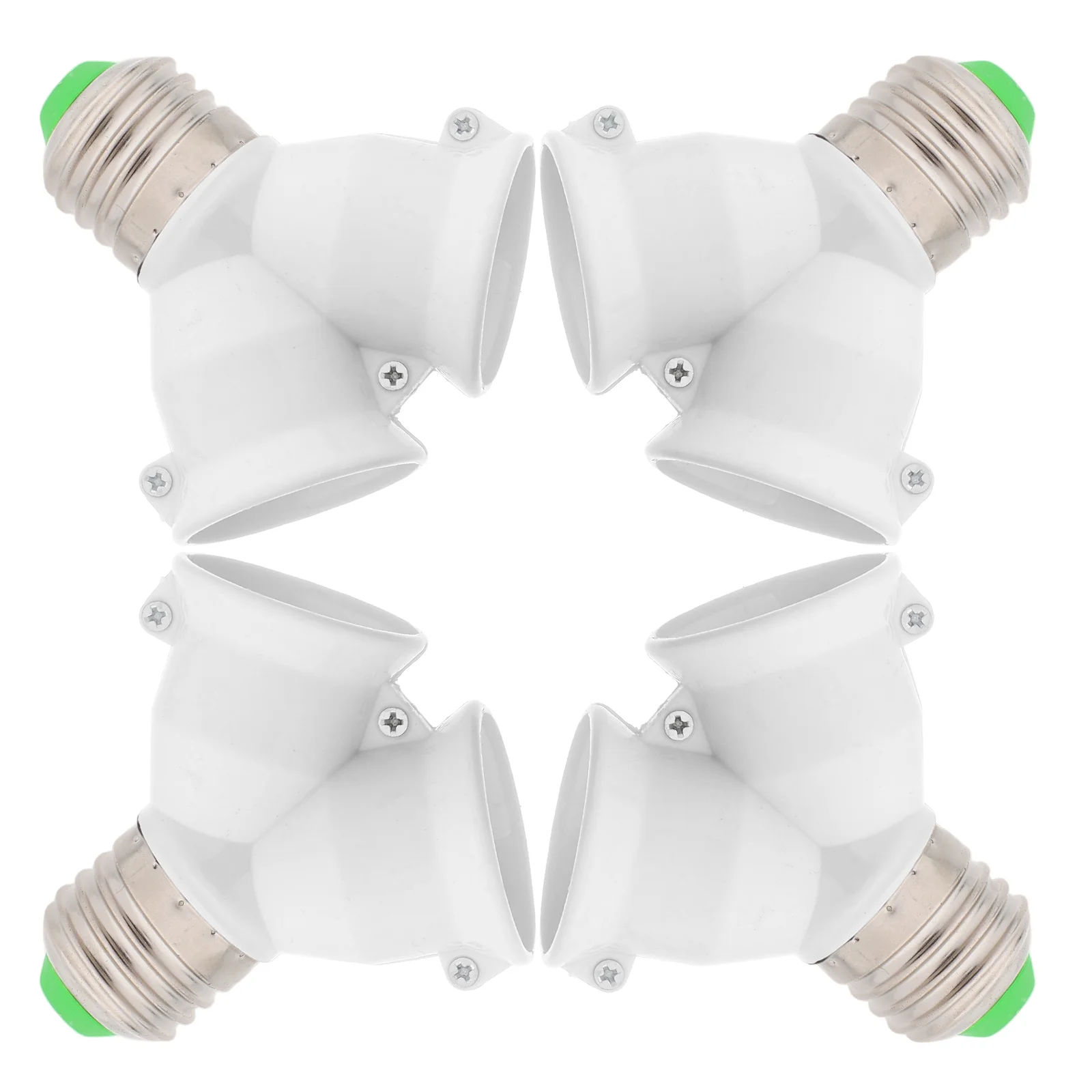 

4 Pcs Lamp Head Extension Converter Holder Light Socket Holders Base Diy Project Lighting Fixture Splitter Household