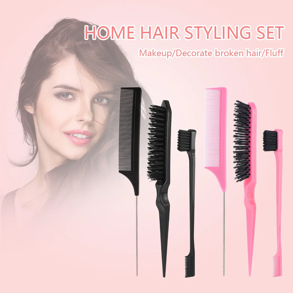 3pcs Dye Hair Set Plastic Hairdressing Hair Color Mix Stirrer Rod Hair Dyeing Brush Salon Styling Tools Barber Accessories